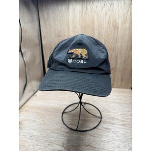 Coal Wilderness Brown Bear Mens Hat Adult Strapback Black Cap EUC
